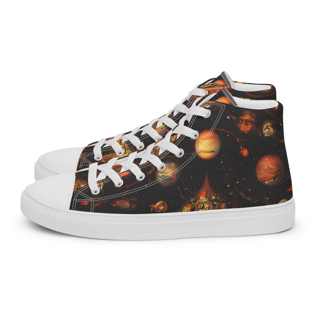 Murillo Vortex on Men's High Top Canvas Shoes — Left