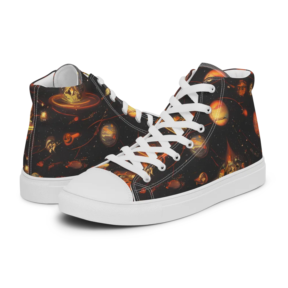 Murillo Vortex on Men's High Top Canvas Shoes — Left