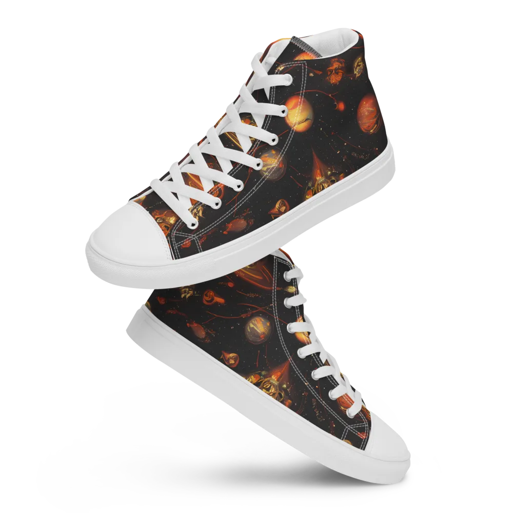 Murillo Vortex on Men's High Top Canvas Shoes — Front