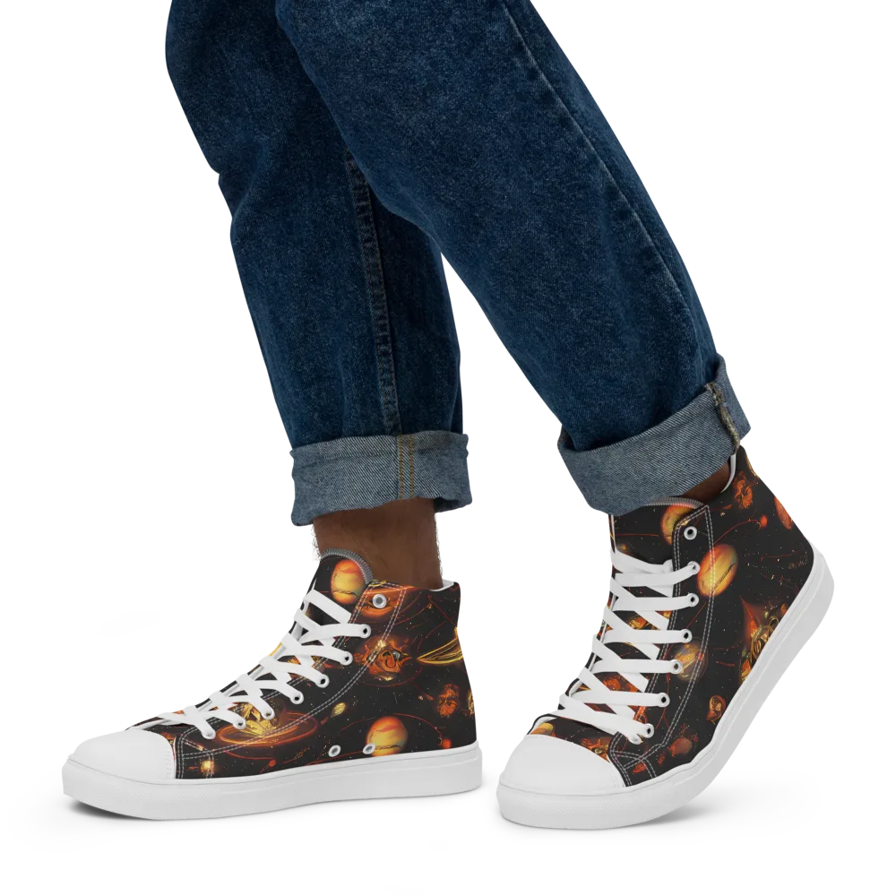 Murillo Vortex on Men's High Top Canvas Shoes — Left