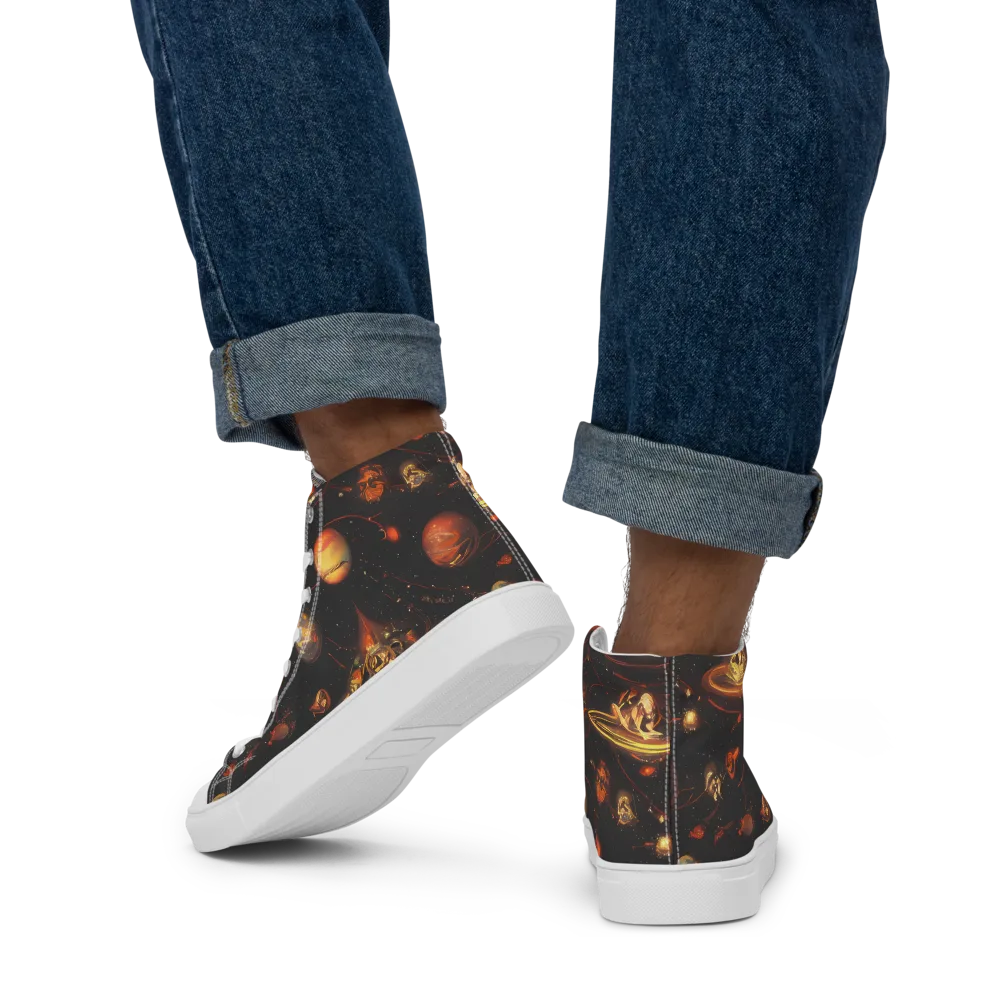 Murillo Vortex on Men's High Top Canvas Shoes — Back