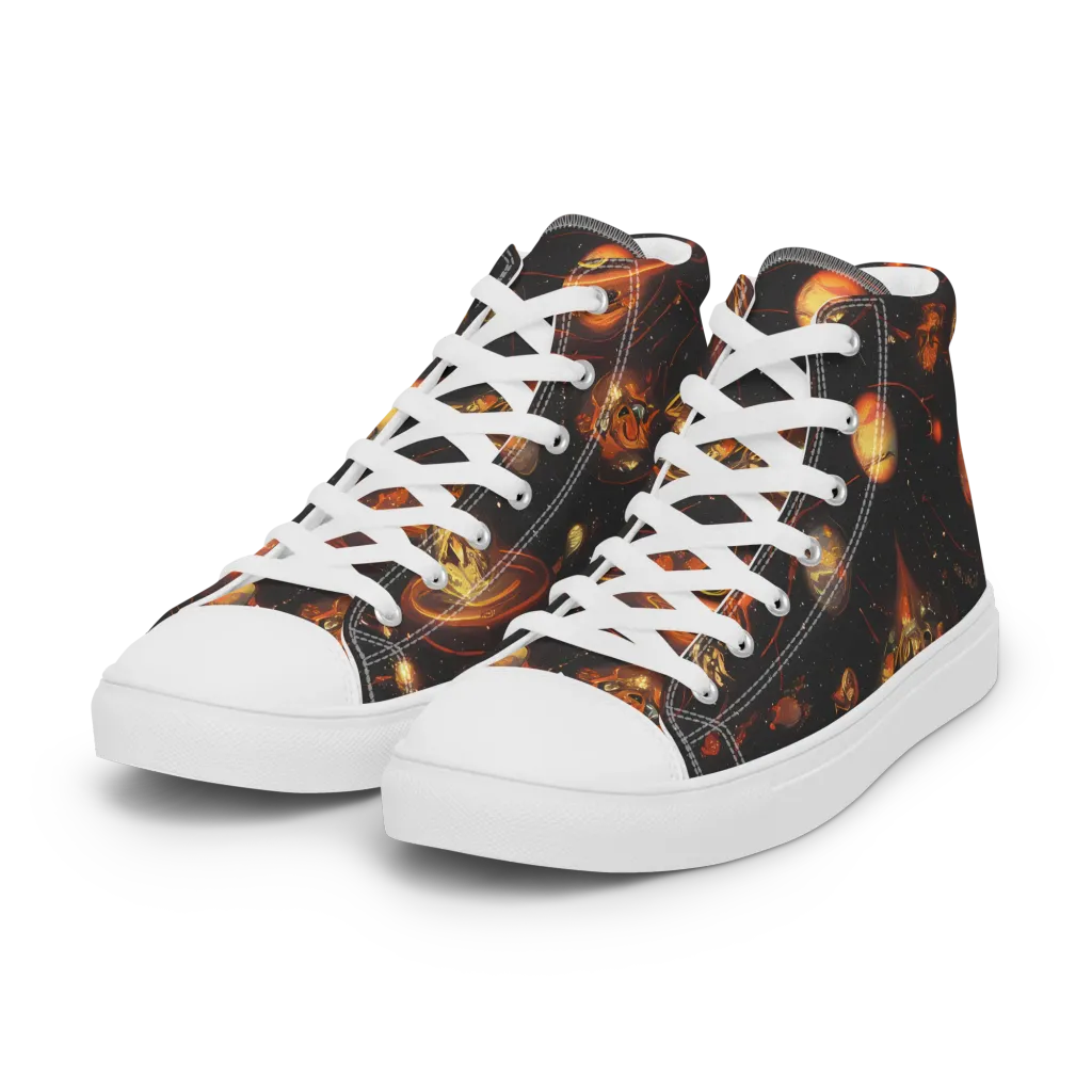 Murillo Vortex on Women's High Top Canvas Shoes — Left Front