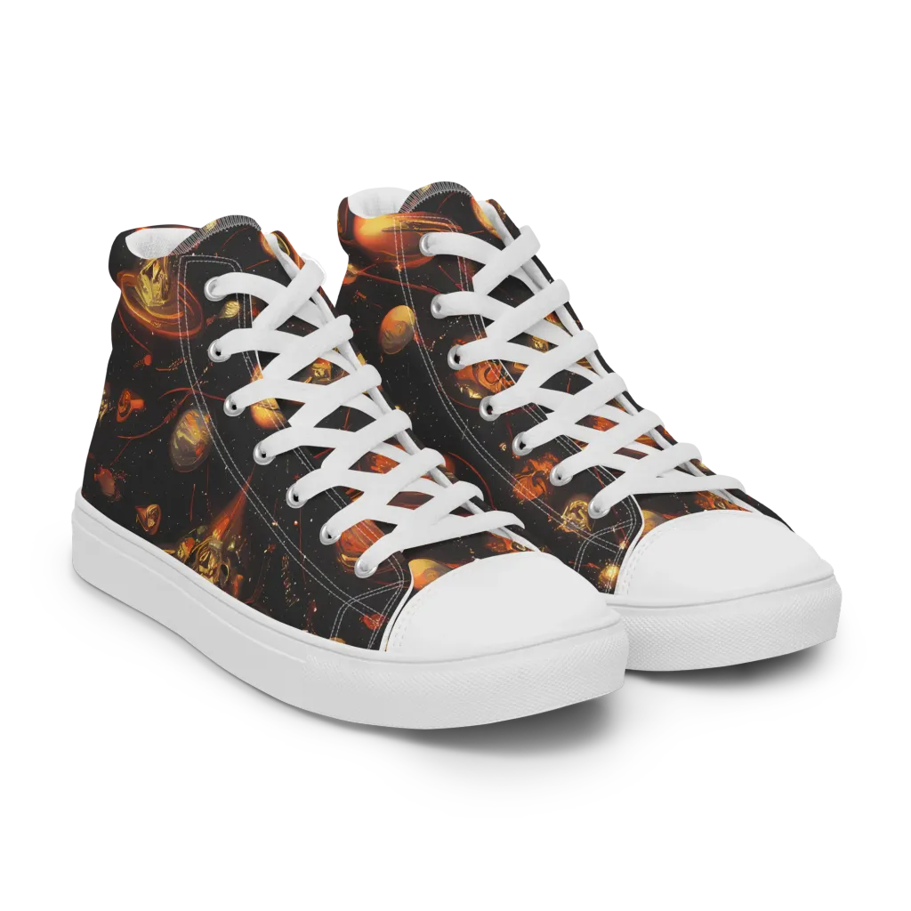 Murillo Vortex on Women's High Top Canvas Shoes — Right Front