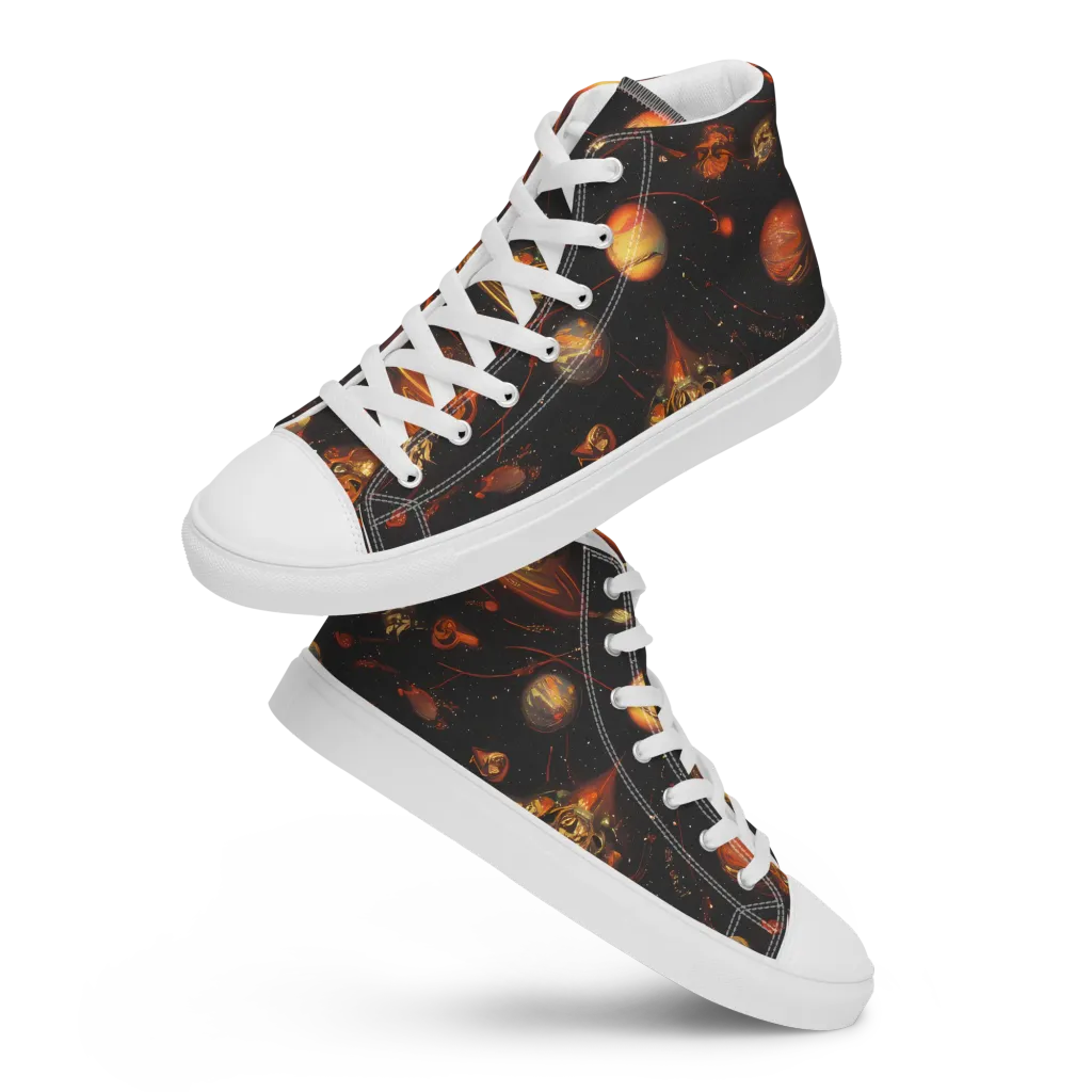 Murillo Vortex on Women's High Top Canvas Shoes — Front