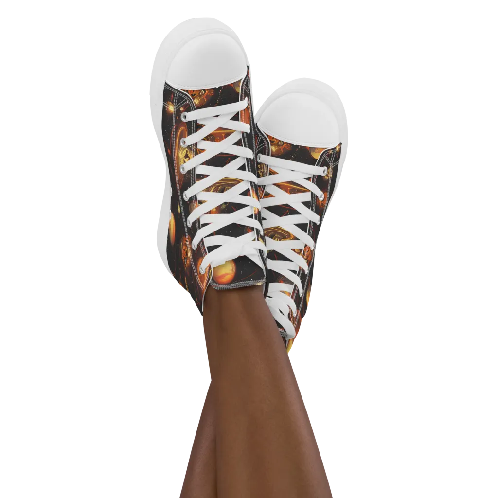 Murillo Vortex on Women's High Top Canvas Shoes — Front