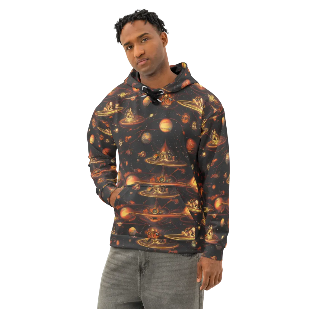 Murillo Vortex on Cotton Hoodie — Left Front