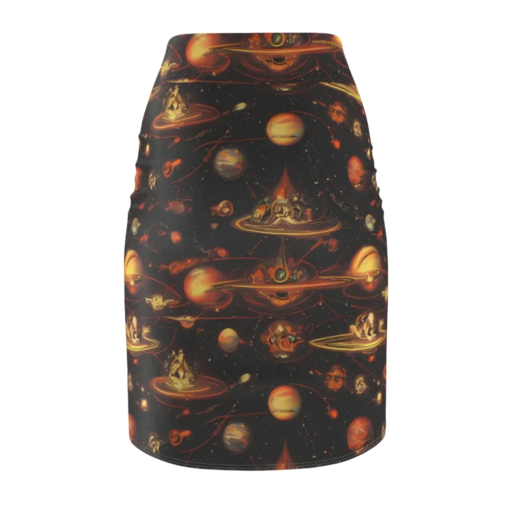 Murillo Vortex on Pencil Skirt — Back