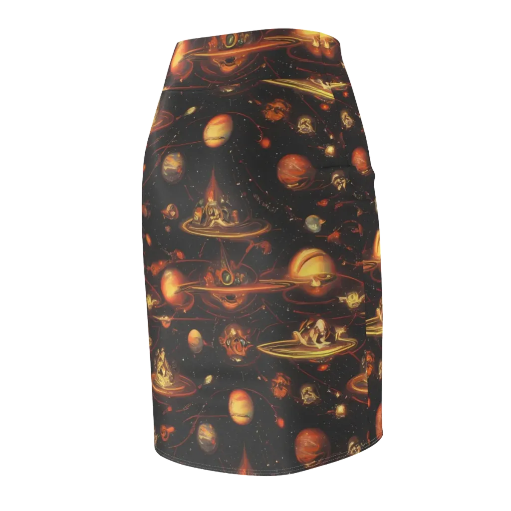 Murillo Vortex on Pencil Skirt — Back Side