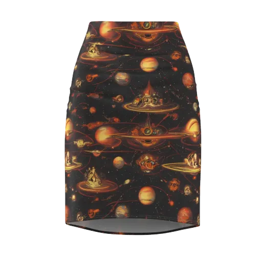 Murillo Vortex on a Pencil Skirt