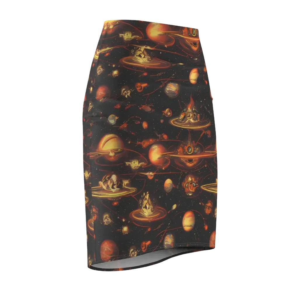 Murillo Vortex on Pencil Skirt — Front Side