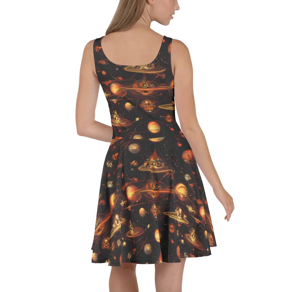 Murillo Vortex on Skater Dress — Back
