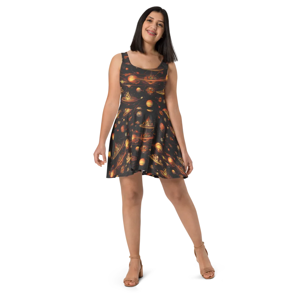 Murillo Vortex on Skater Dress — Front