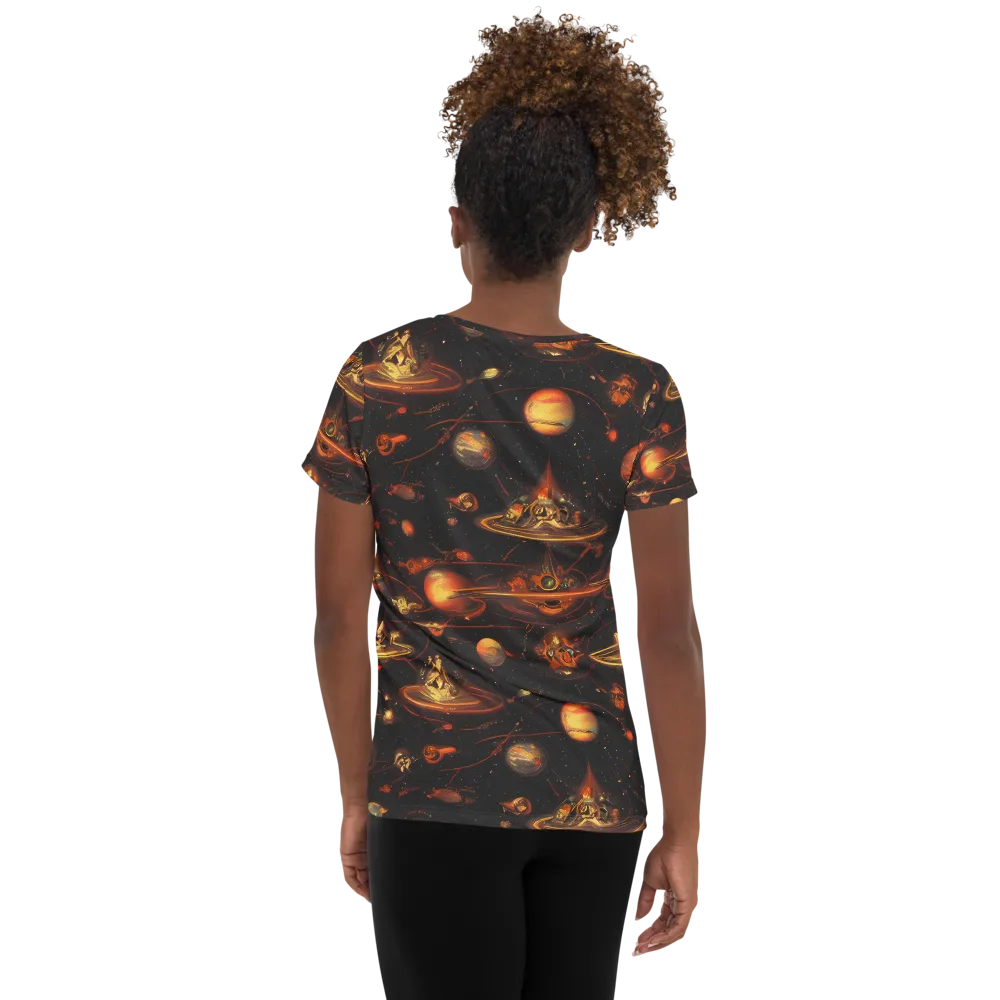 Murillo Vortex on Women's Athletic T-Shirt — Back
