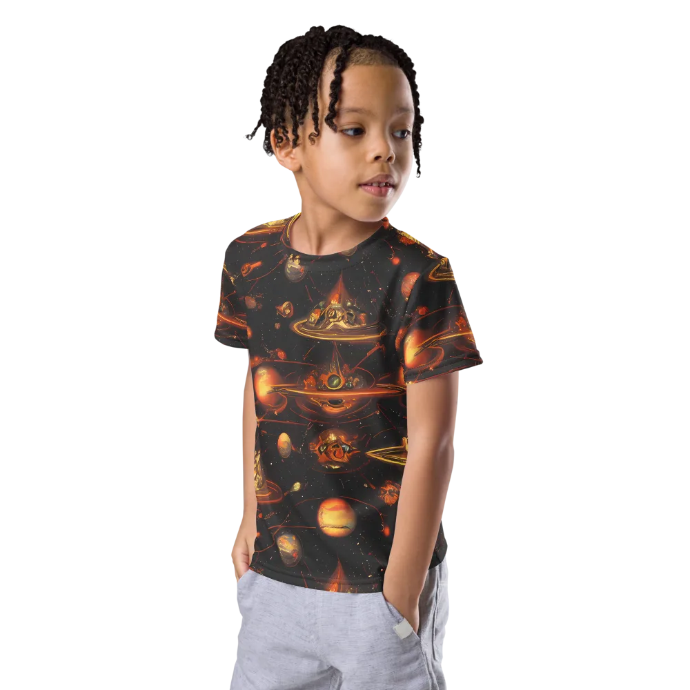 Murillo Vortex on Kids Crew Neck T-Shirt — Left Front