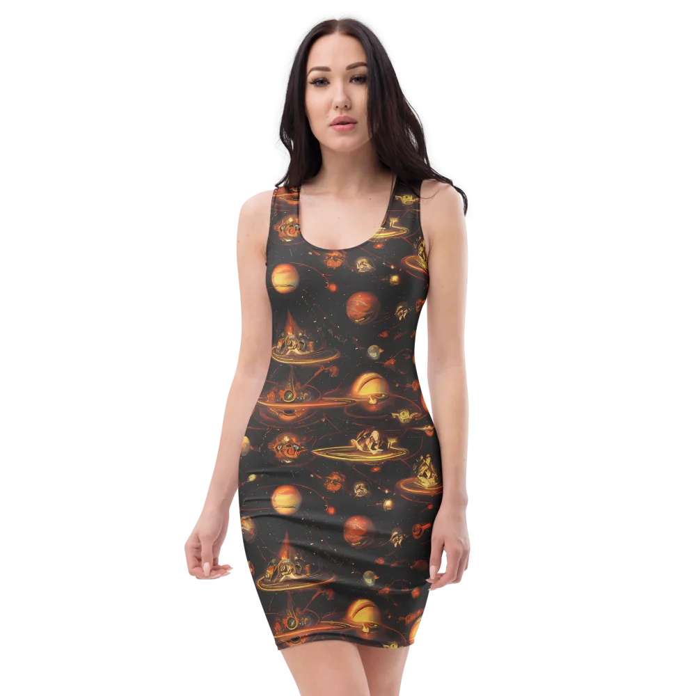 Murillo Vortex on Bodycon Dress — Front