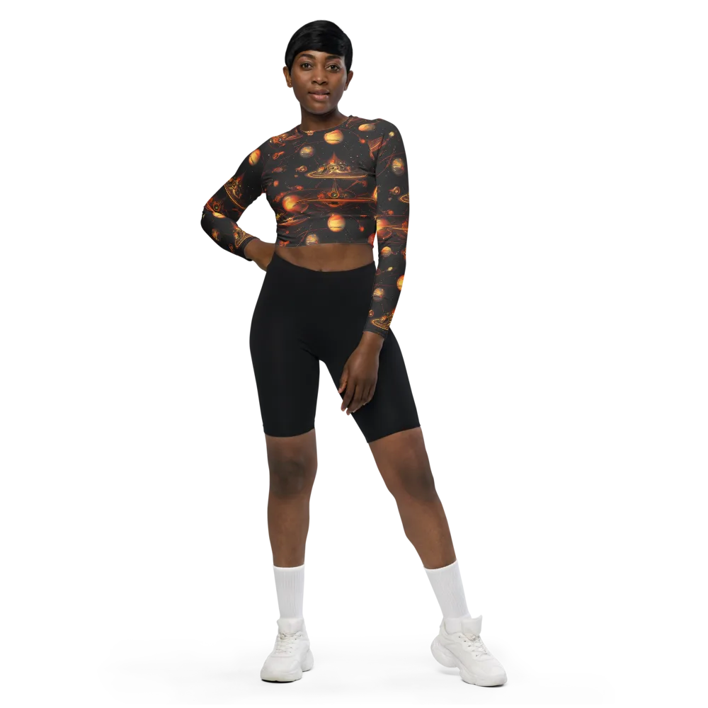 Murillo Vortex on Long Sleeve Crop Top — Front