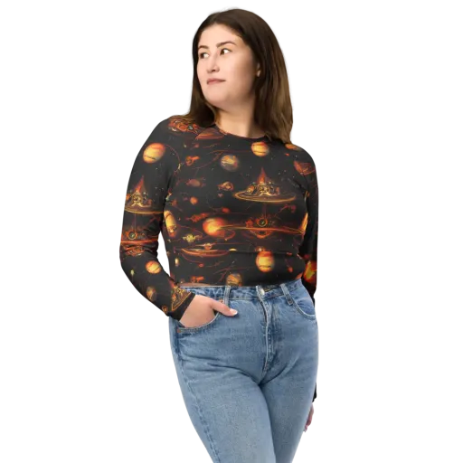 Murillo Vortex on a Long Sleeve Crop Top