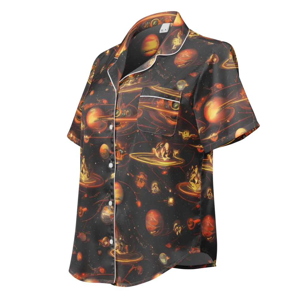Murillo Vortex on Women's Short Sleeve Pajama Top — Left Front