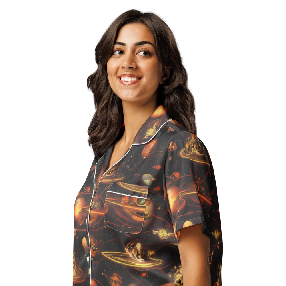 Murillo Vortex on Women's Short Sleeve Pajama Top — Left Front