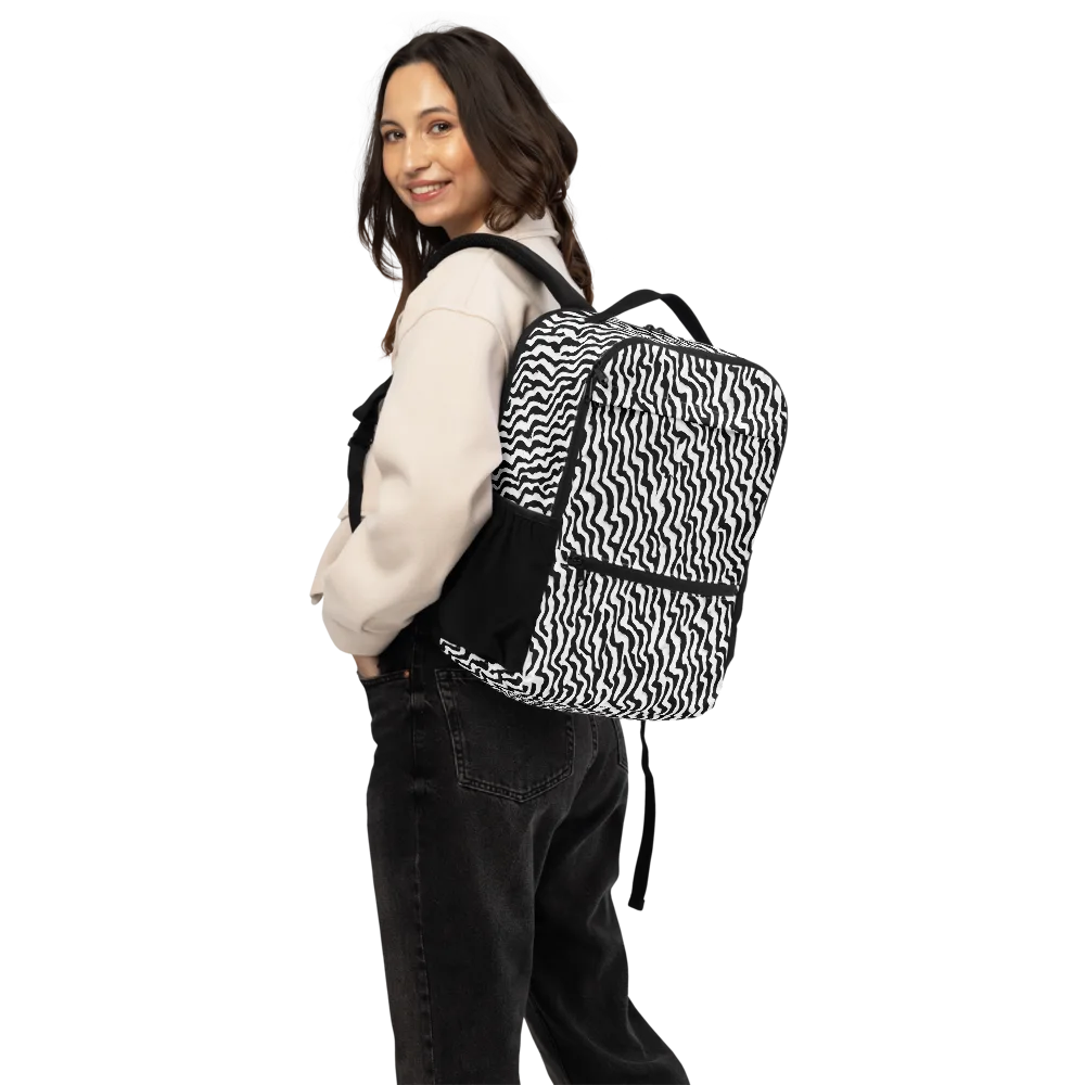Wave Dance on Utility Backpack — Back