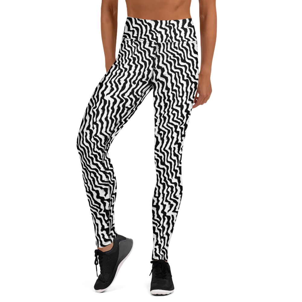 Wave Dance on Yoga Leggings — Front