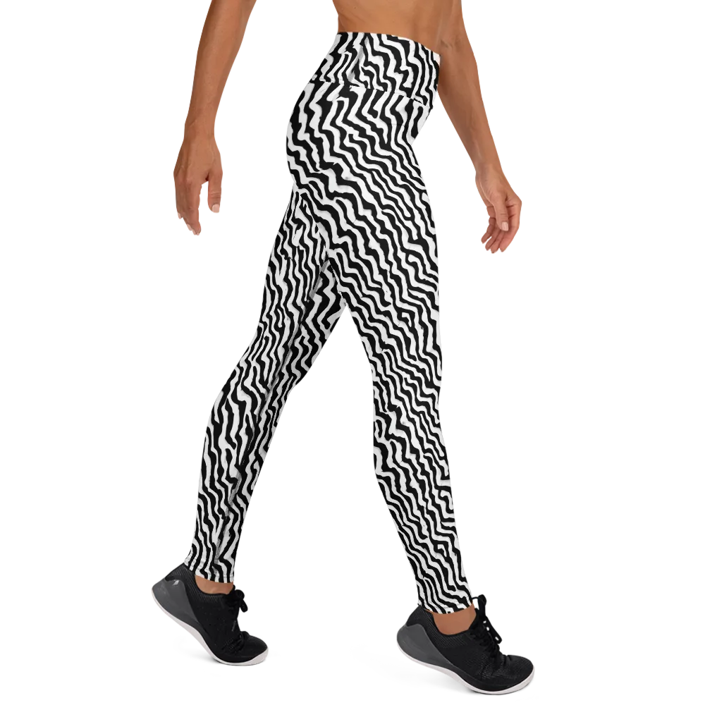 Wave Dance on Yoga Leggings — Right