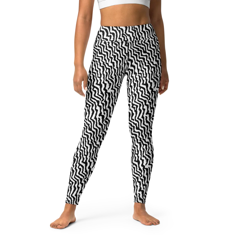 Wave Dance on Yoga Leggings — Front