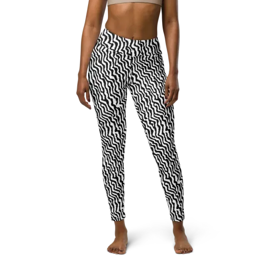Wave Dance on a Yoga Leggings