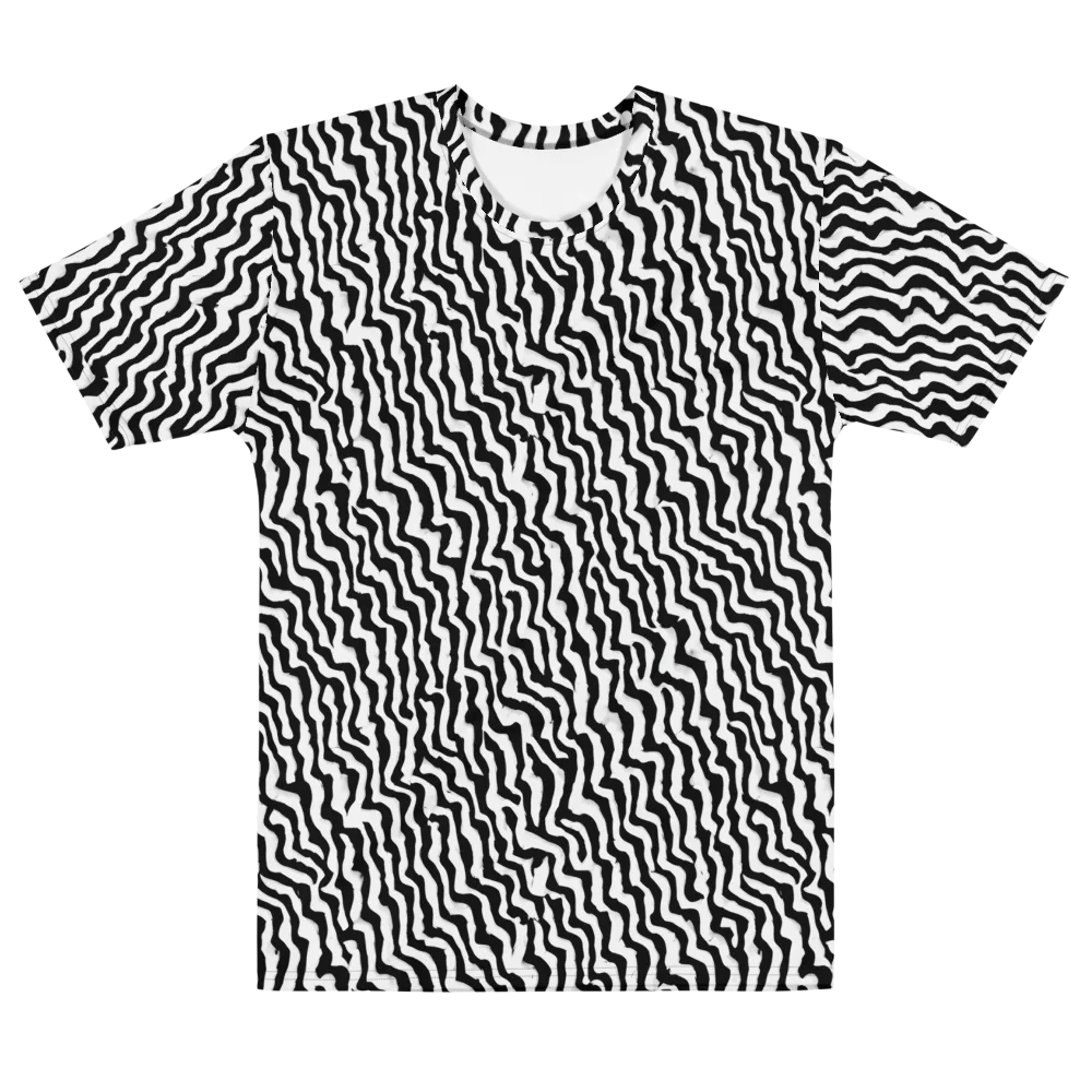 Wave Dance on Men's Cotton Crew Neck T-Shirt — Front