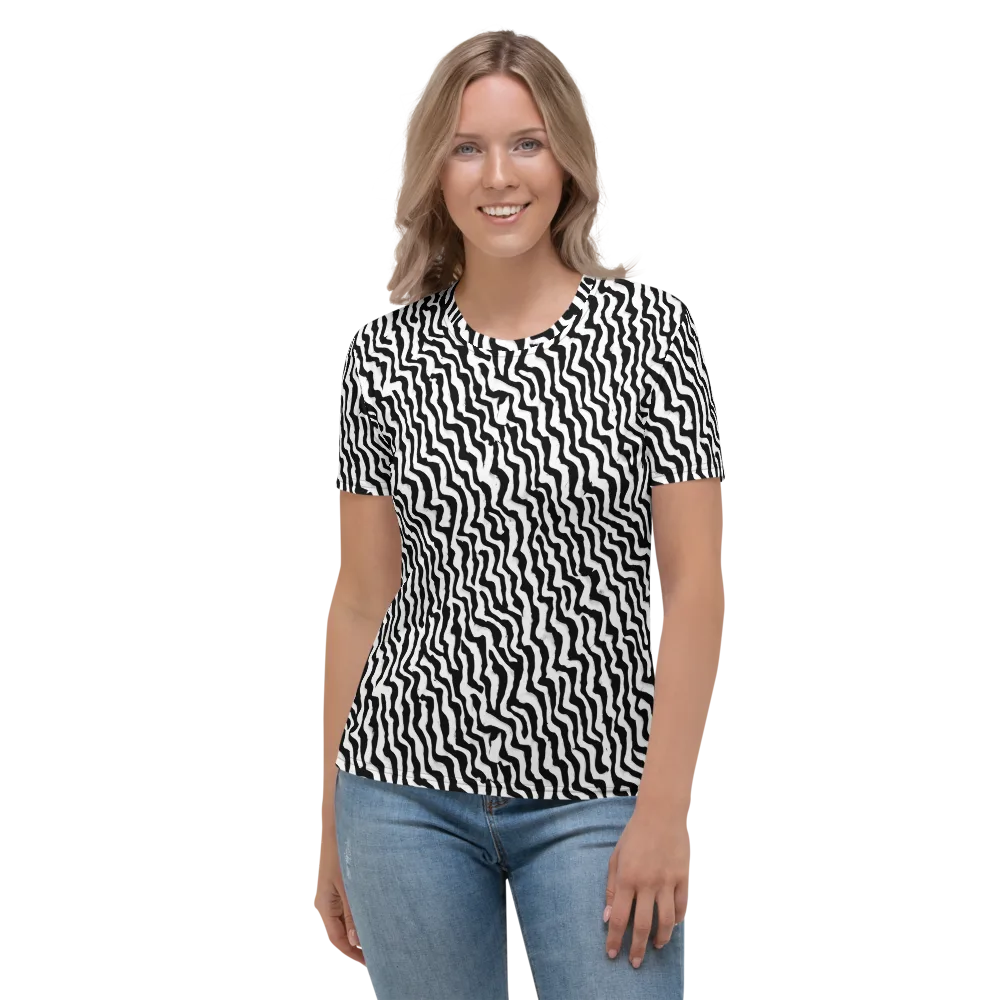 Wave Dance on Women's Crew Neck T-Shirt — Front