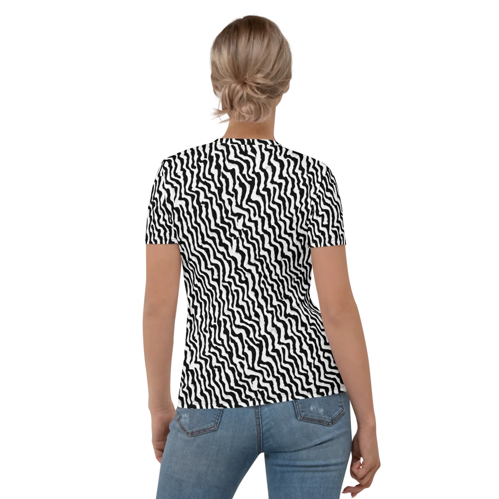 Wave Dance on Women's Crew Neck T-Shirt — Back