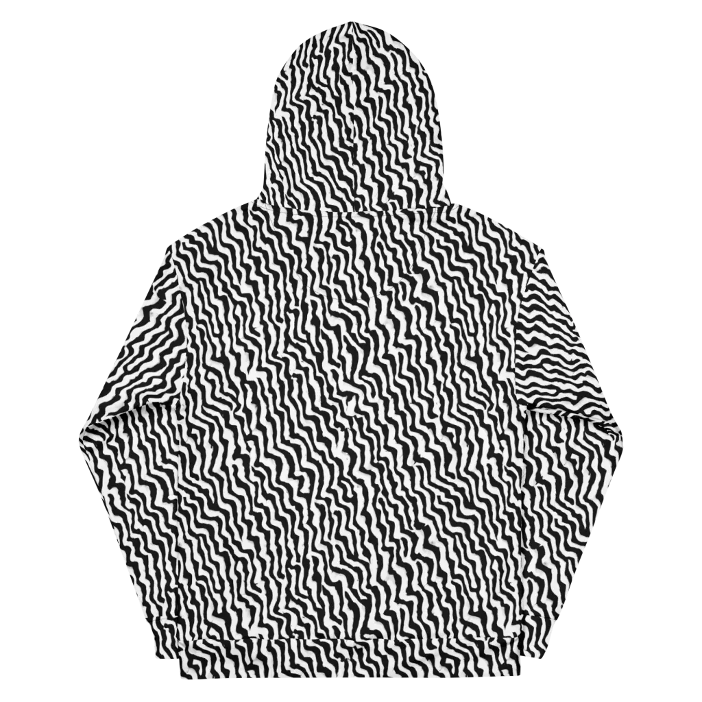 Wave Dance on Cotton Hoodie — Back