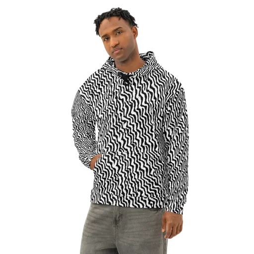 Wave Dance on a Cotton Hoodie