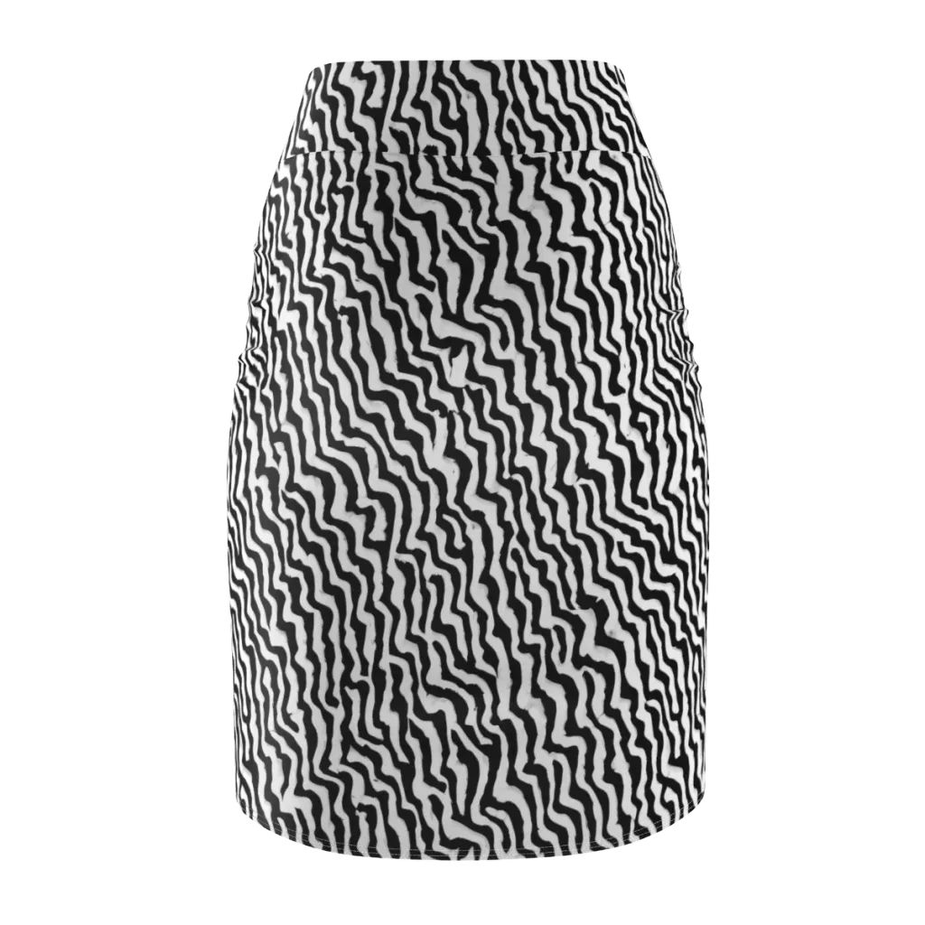Wave Dance on Pencil Skirt — Back
