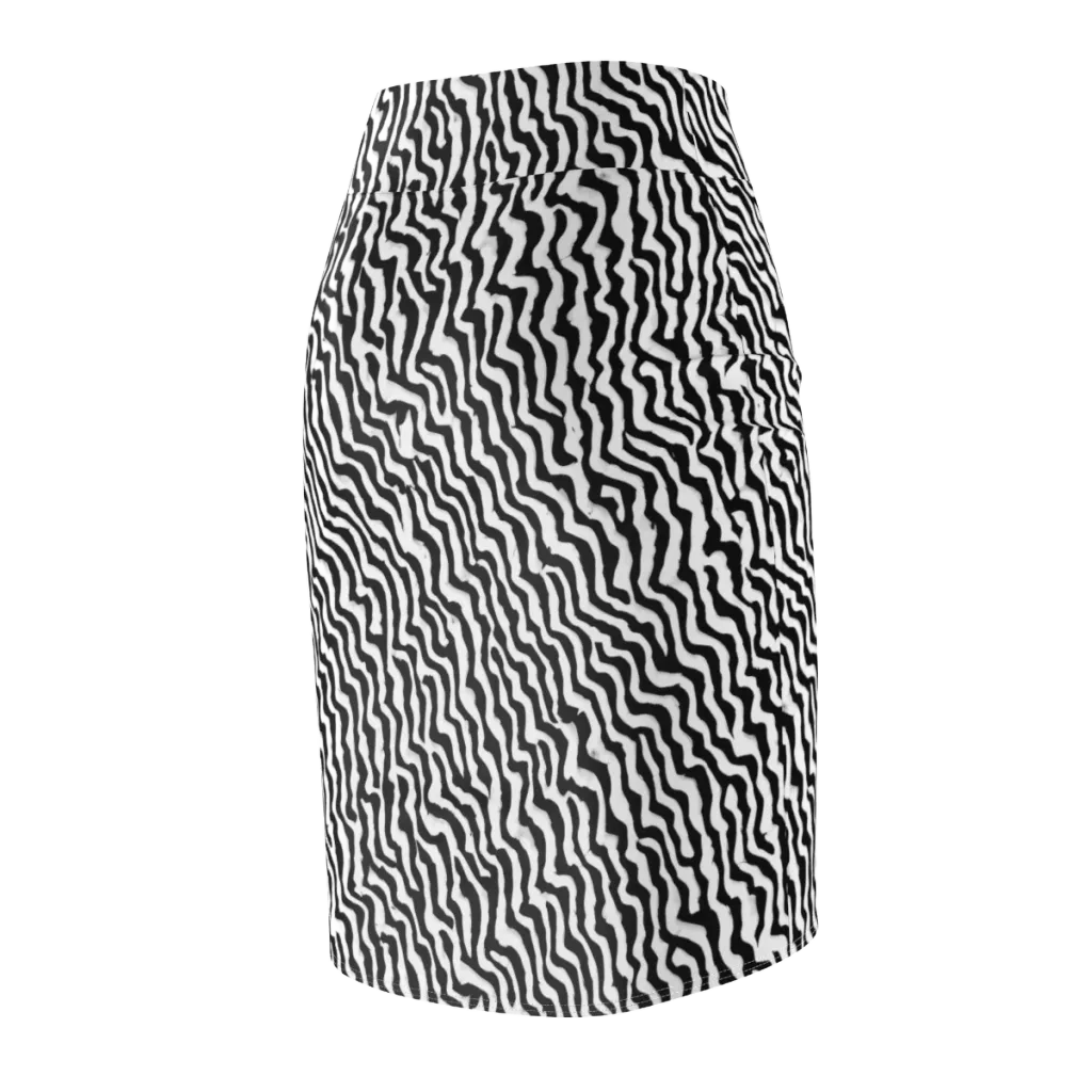 Wave Dance on Pencil Skirt — Back Side