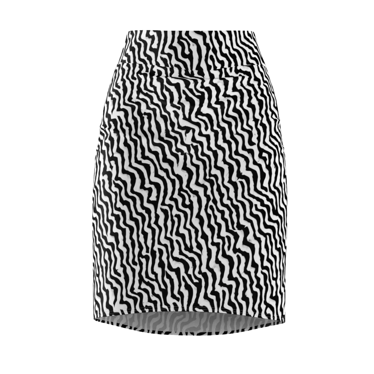 Wave Dance on Pencil Skirt — Front