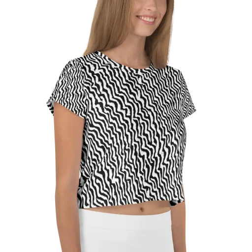 Wave Dance on a Crop Tee