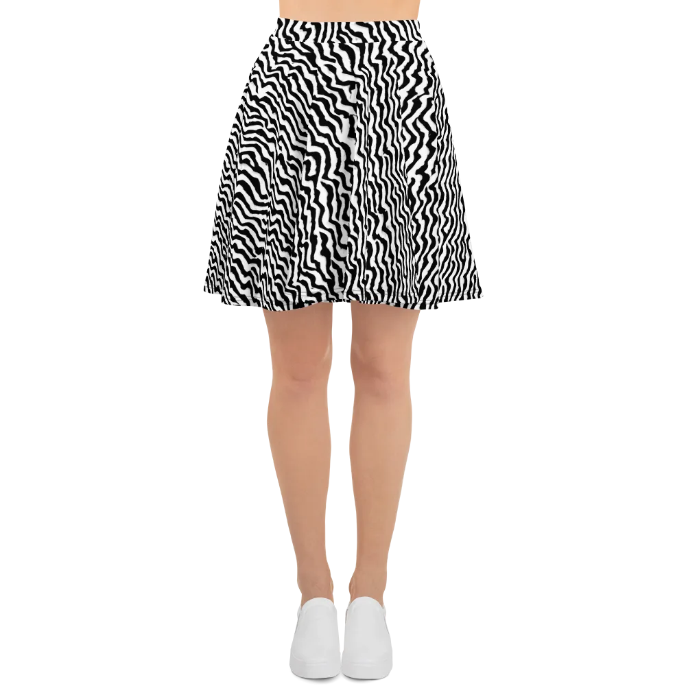 Wave Dance on Skater Skirt — Front