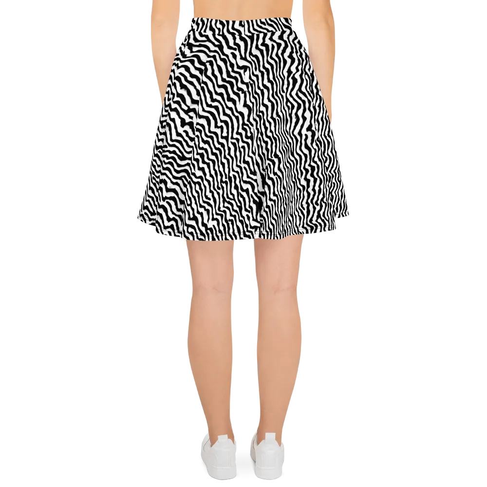 Wave Dance on Skater Skirt — Back