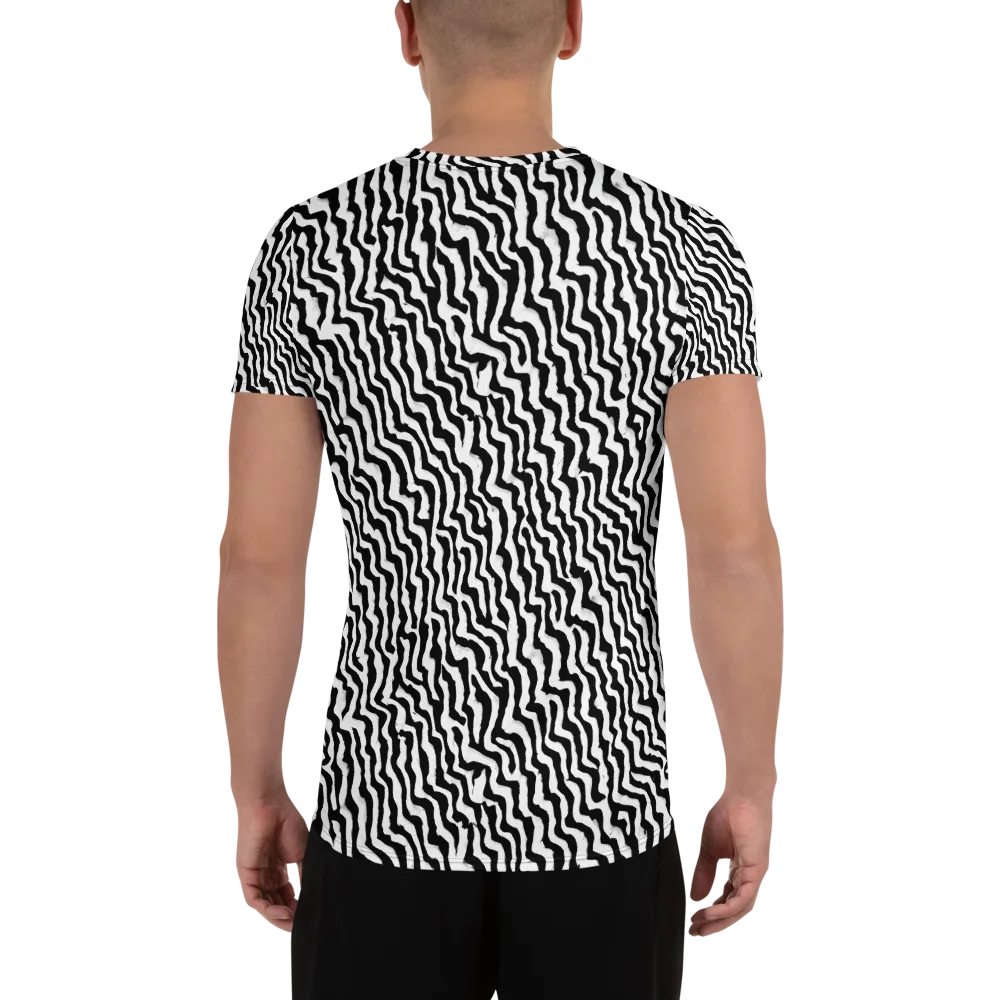 Wave Dance on Men's Athletic T-Shirt — Back