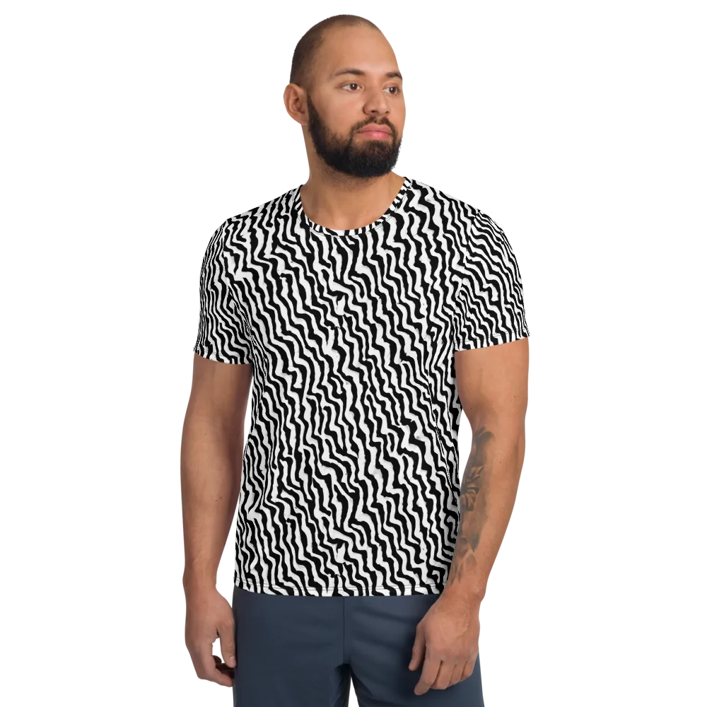 Wave Dance on Men's Athletic T-Shirt — Front