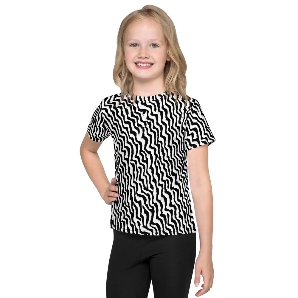 Wave Dance on Kids Crew Neck T-Shirt — Front