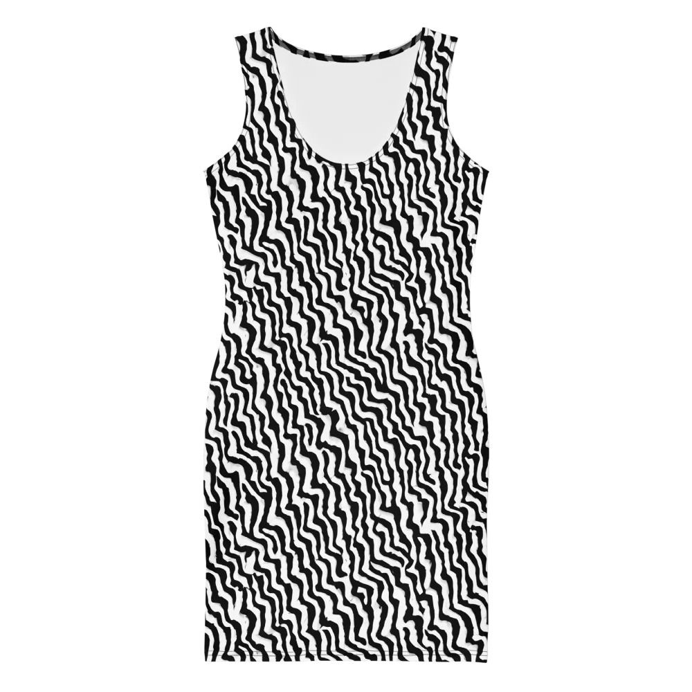 Wave Dance on Bodycon Dress — Front