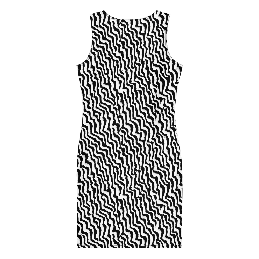 Wave Dance on Bodycon Dress — Back