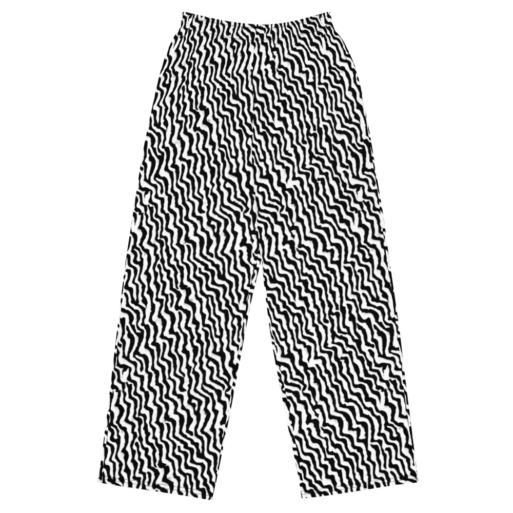 Wave Dance on Wide-Leg Pants — Front