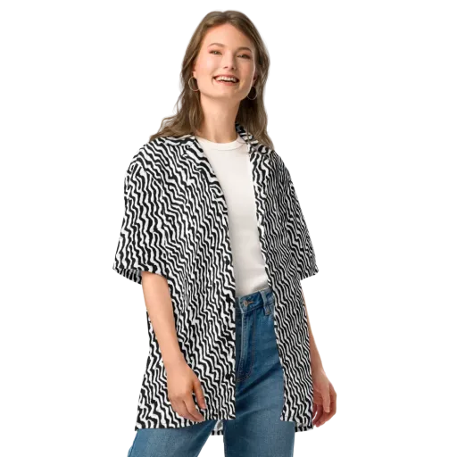 Wave Dance on a Button Shirt