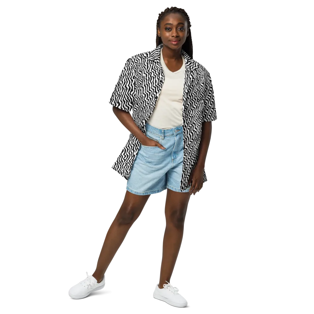 Wave Dance on Button Shirt — Front
