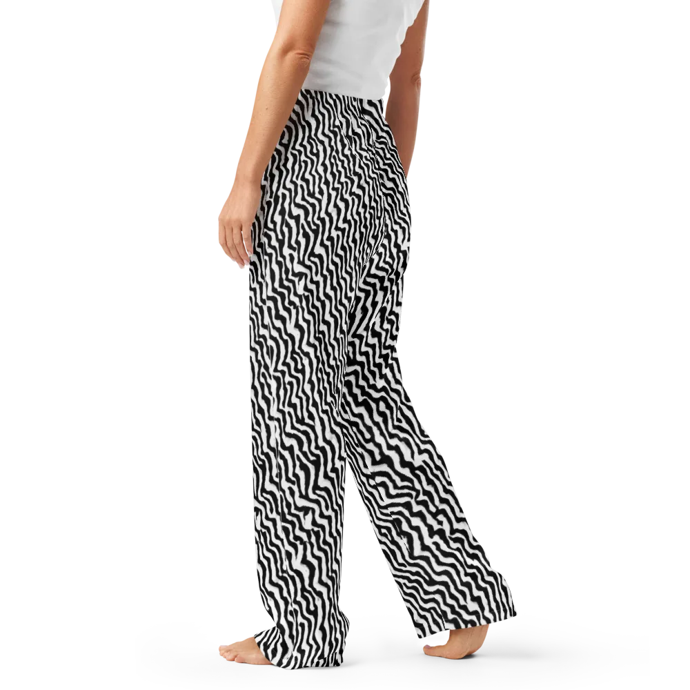 Wave Dance on Women's Pajama Pants — Left