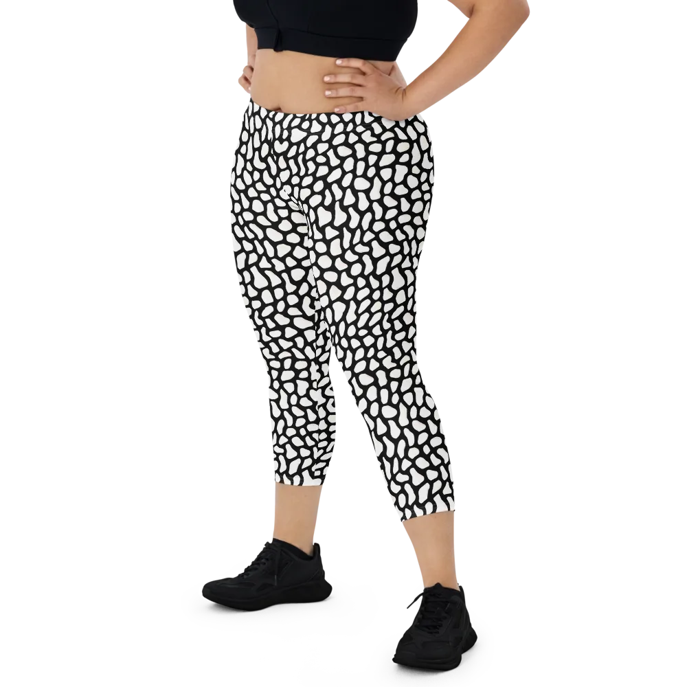 Inkblot Harmony on Capri Leggings — Front