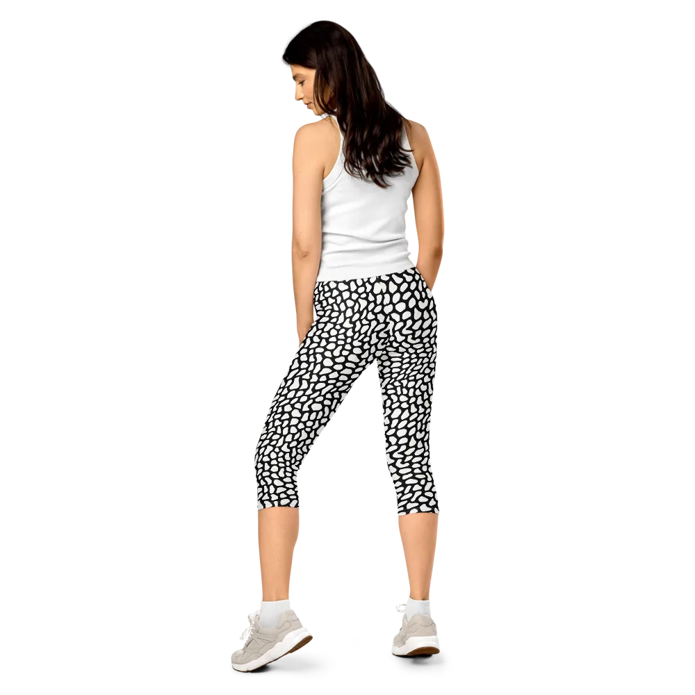 Inkblot Harmony on Capri Leggings — Back